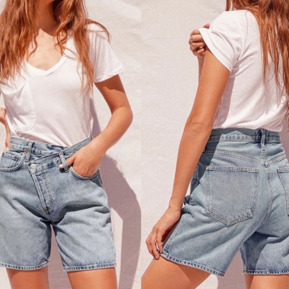 Agolde Criss Cros Denim Shorts